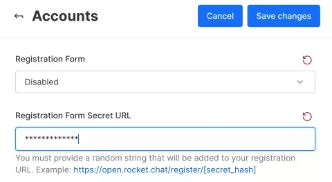 Rocket Server configurations | Accounts 2